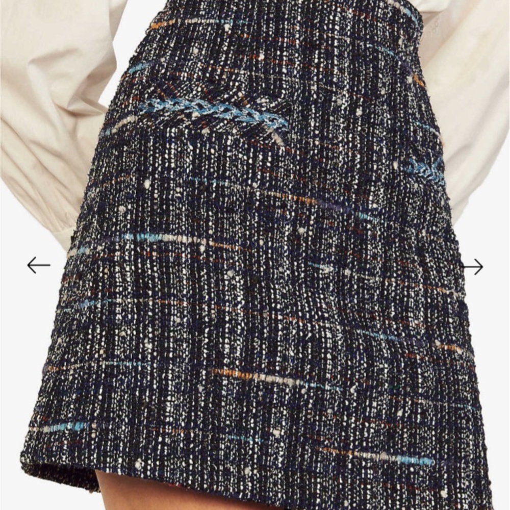 Sandro Black Tweed Mini Skirt - Picture 2 of 5